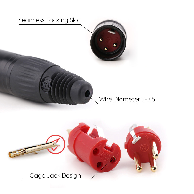 DMX Lighting System XLR Male Connector Wire DMX Lighting System XLR Male Connector Wire